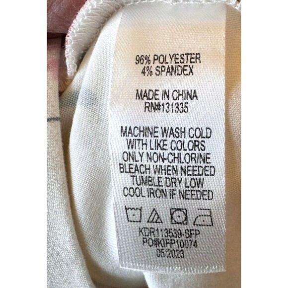 Nine Britton Leslie Dress Women's Small Ivory‎ Floral Fit Flare Sleeveless Soft - Picture 11 of 13